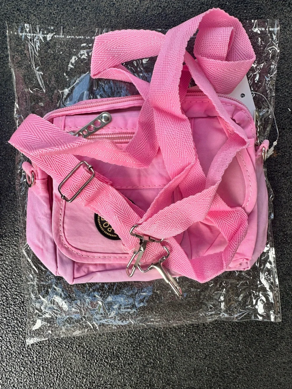 5-Pack Vintage NOS Small Pink Crossbody Bags | Adjustable Strap | New Old Stock